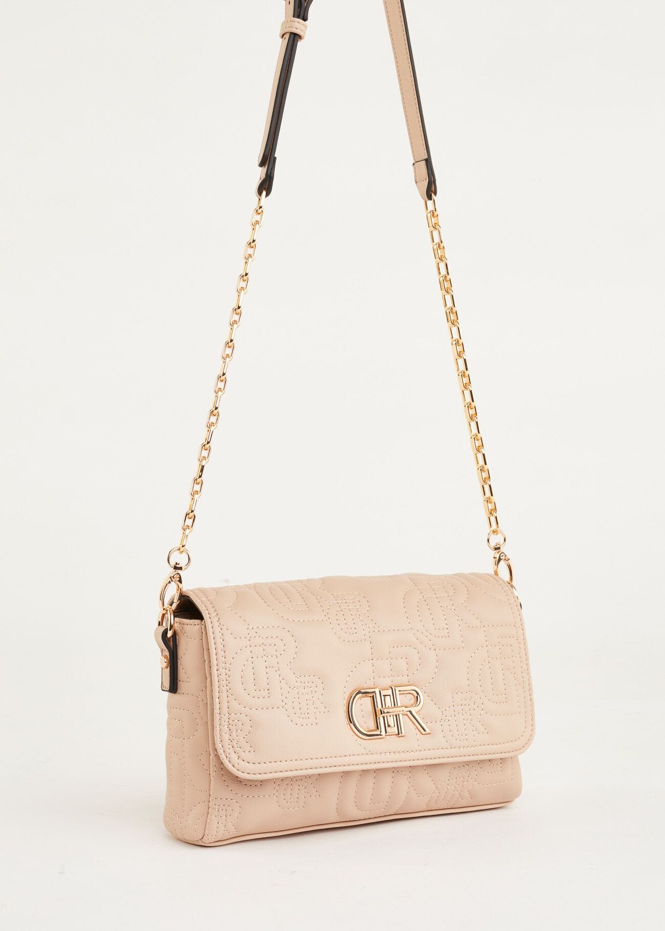 Crossbody bag in quilted faux leather