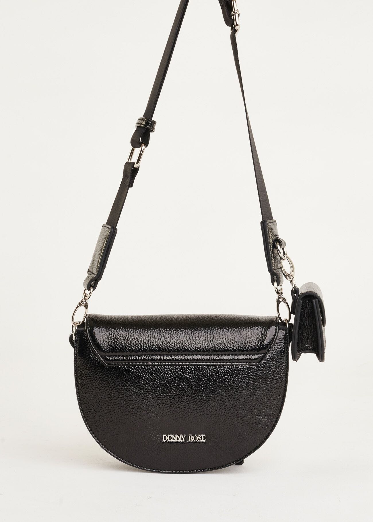 Crossbody in similpelle laminata