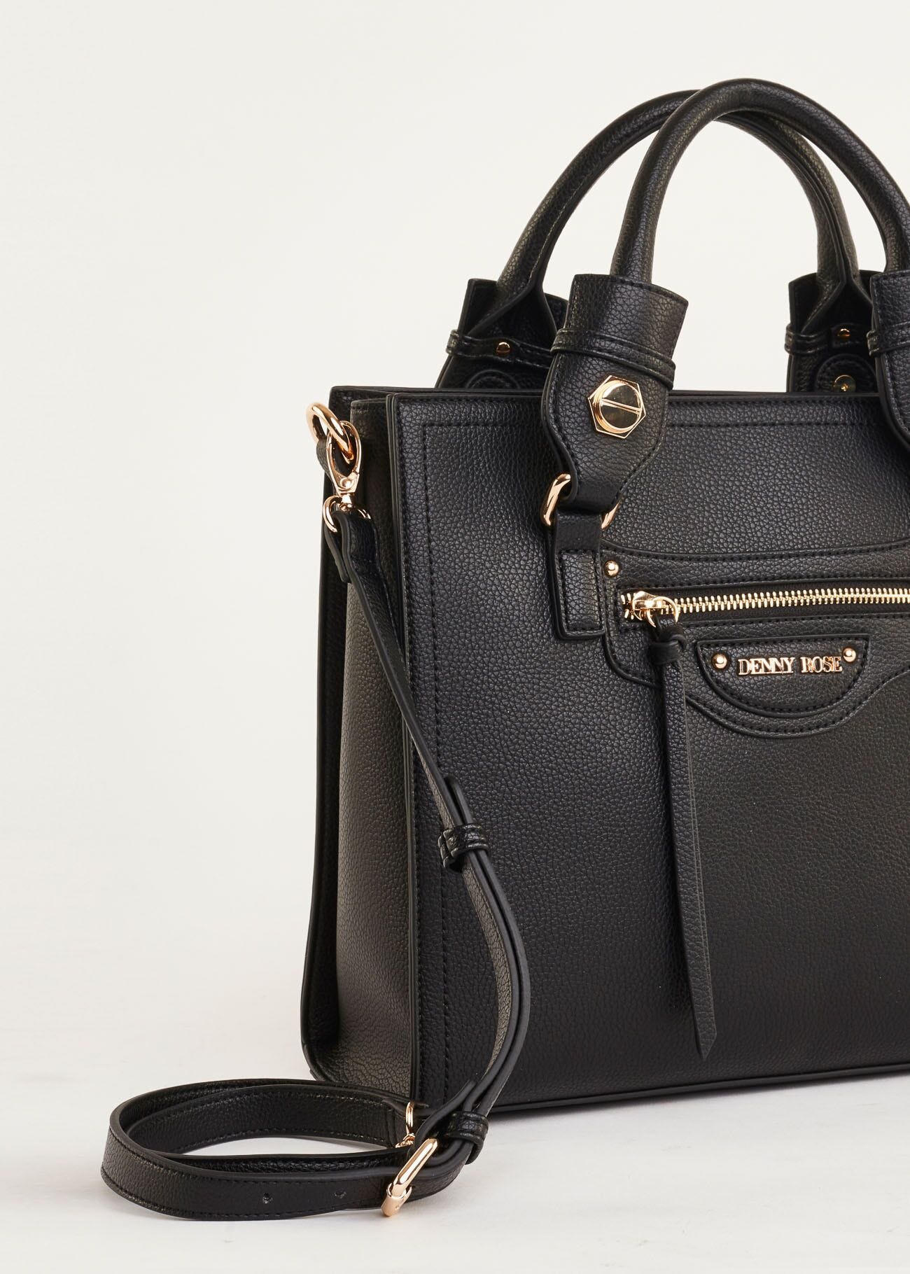 Shopping bag con maxi borchie