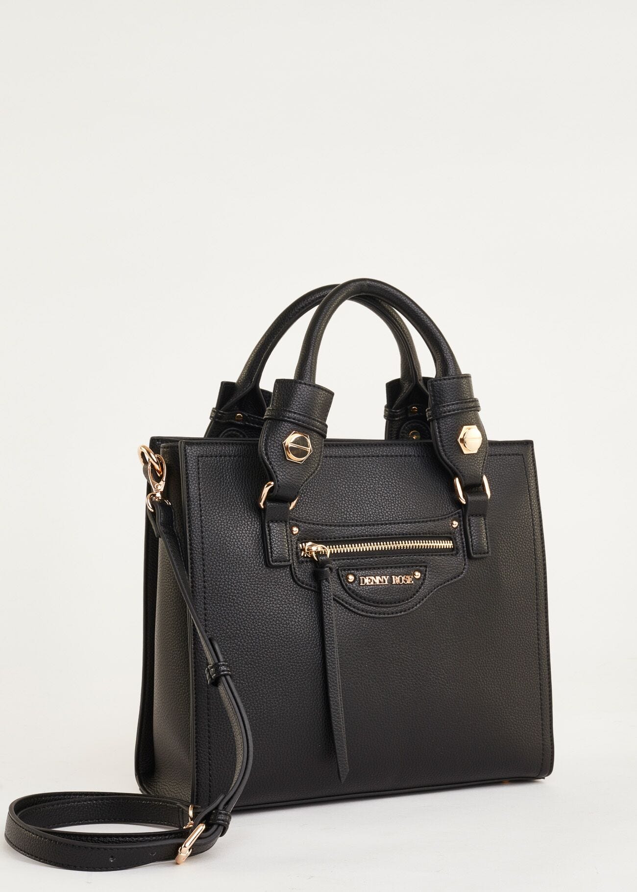Shopping bag con maxi borchie