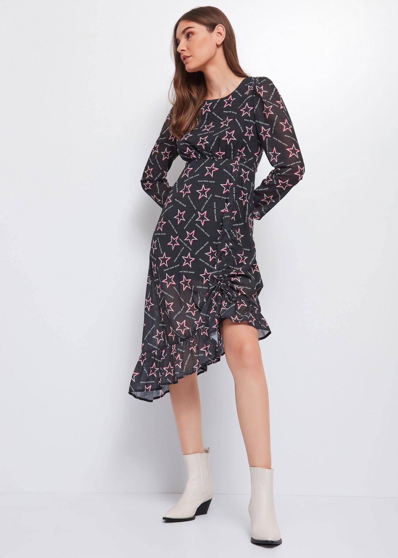 Dress with star print