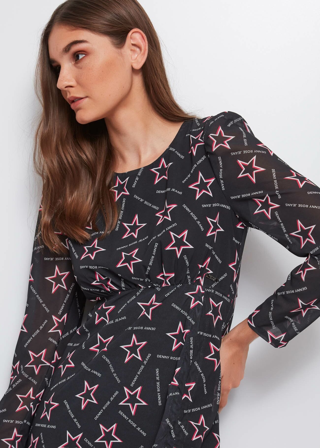 Dress with star print