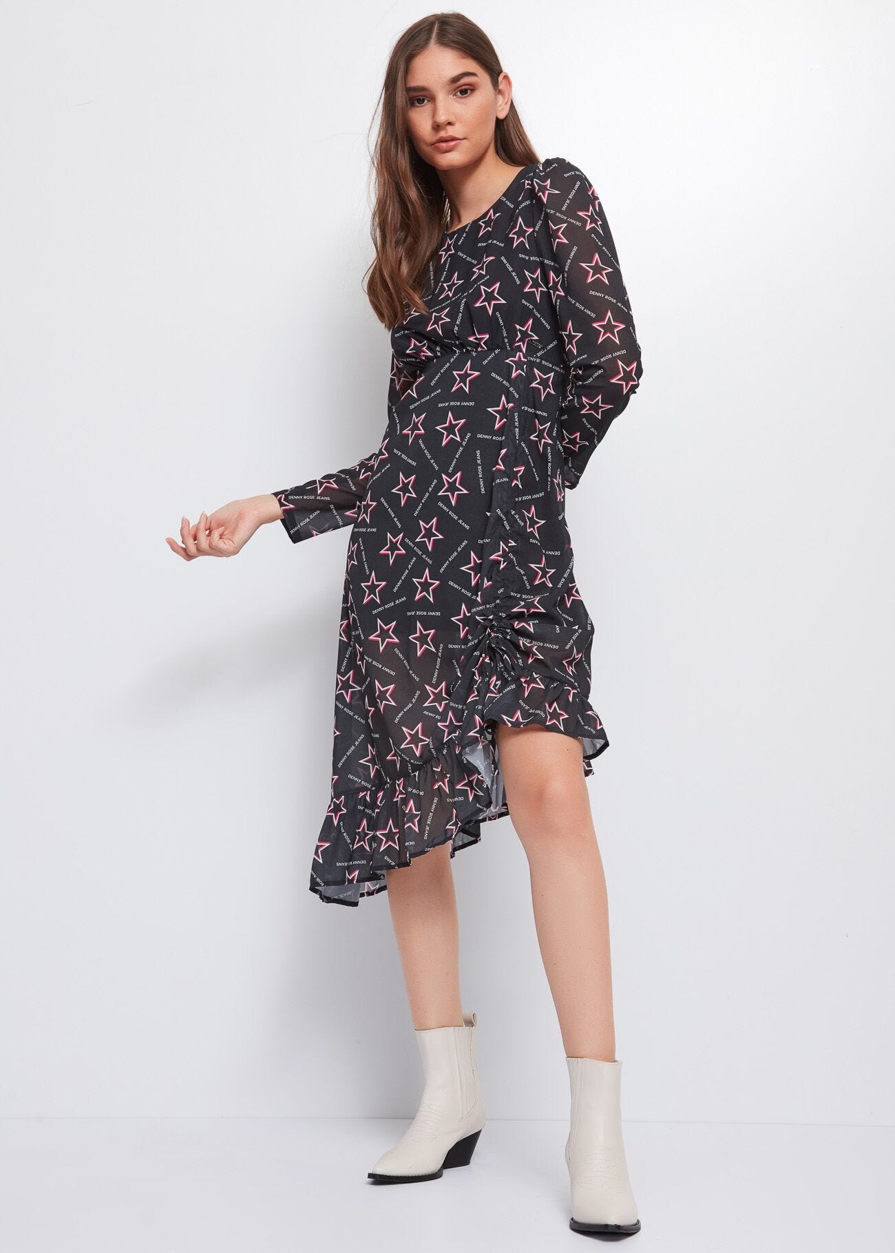 Dress with star print