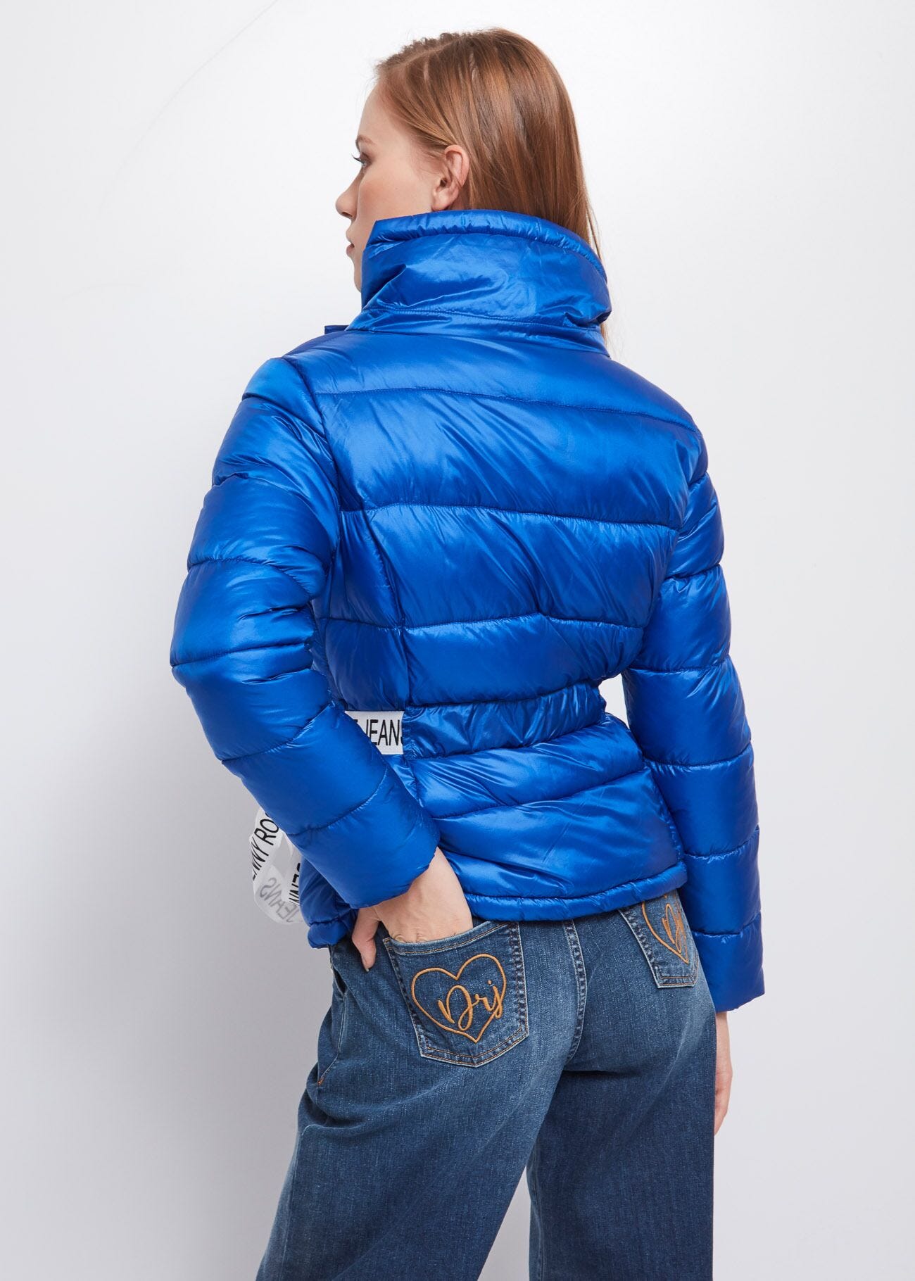 Belted down jacket