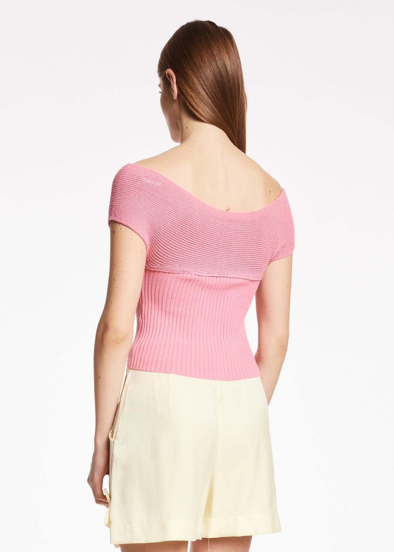 Jumper with off-the-shoulder neckline