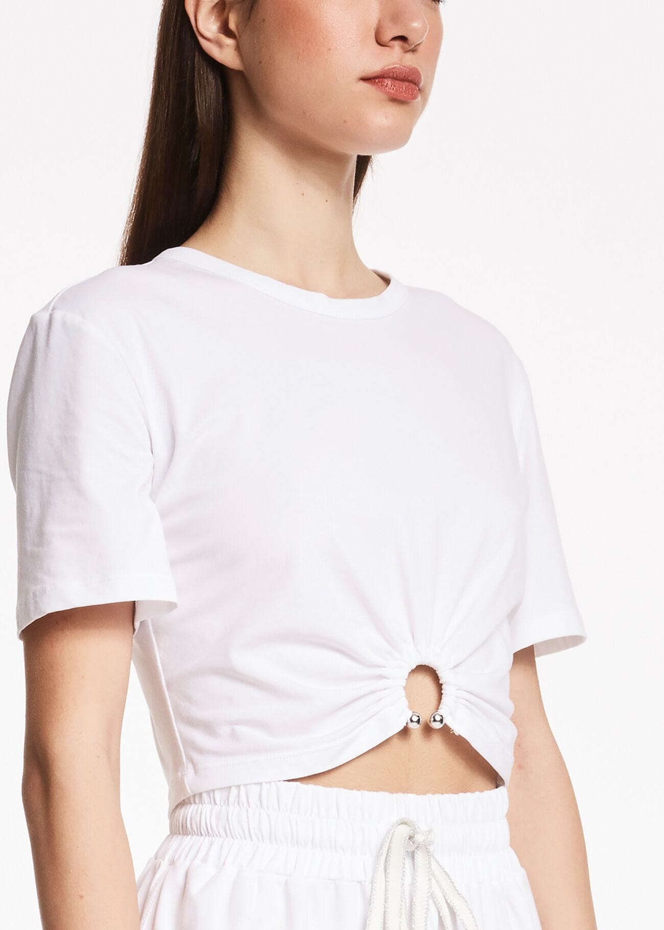 Stretch cotton T-shirt