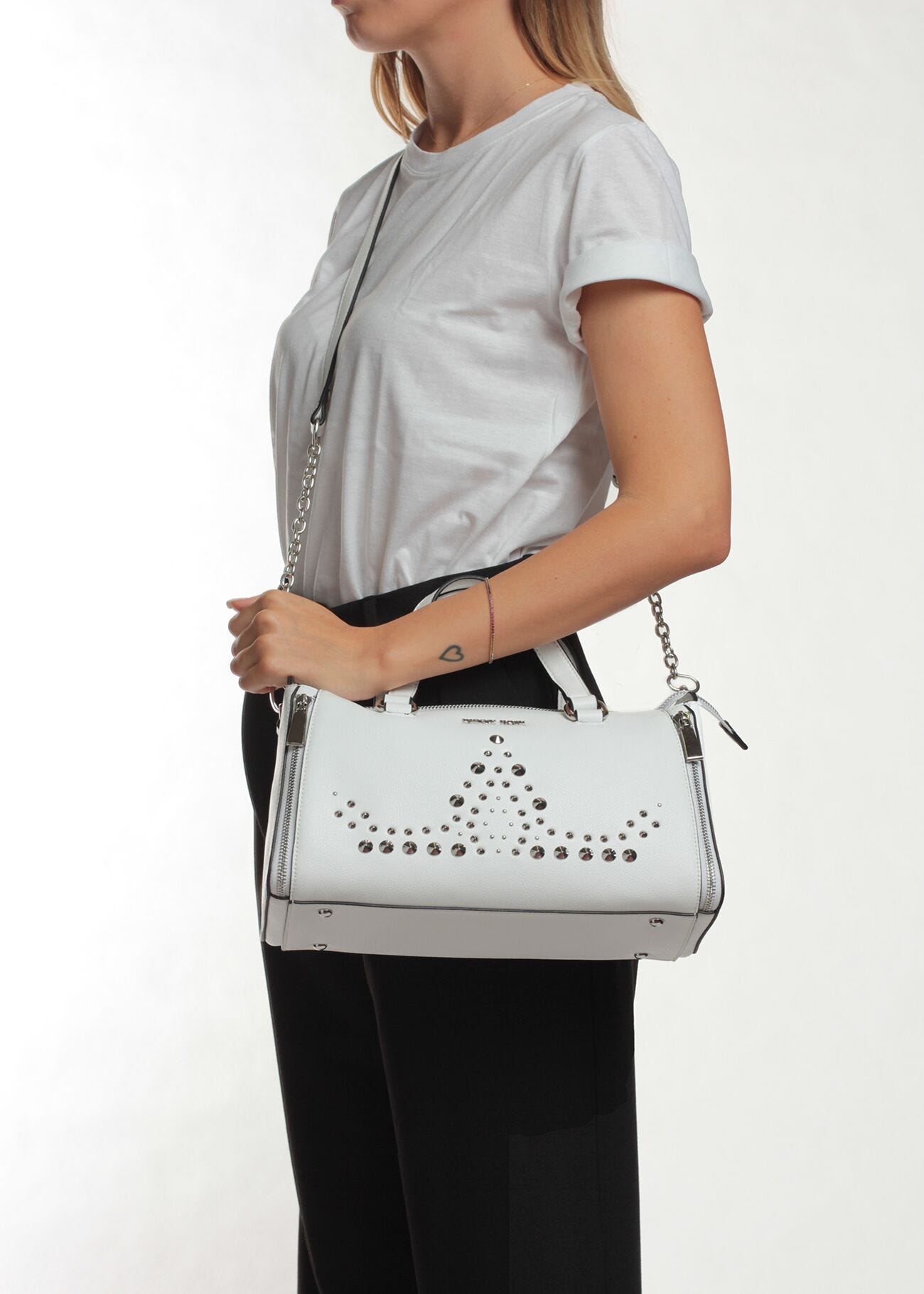 Eco-leather bowler bag