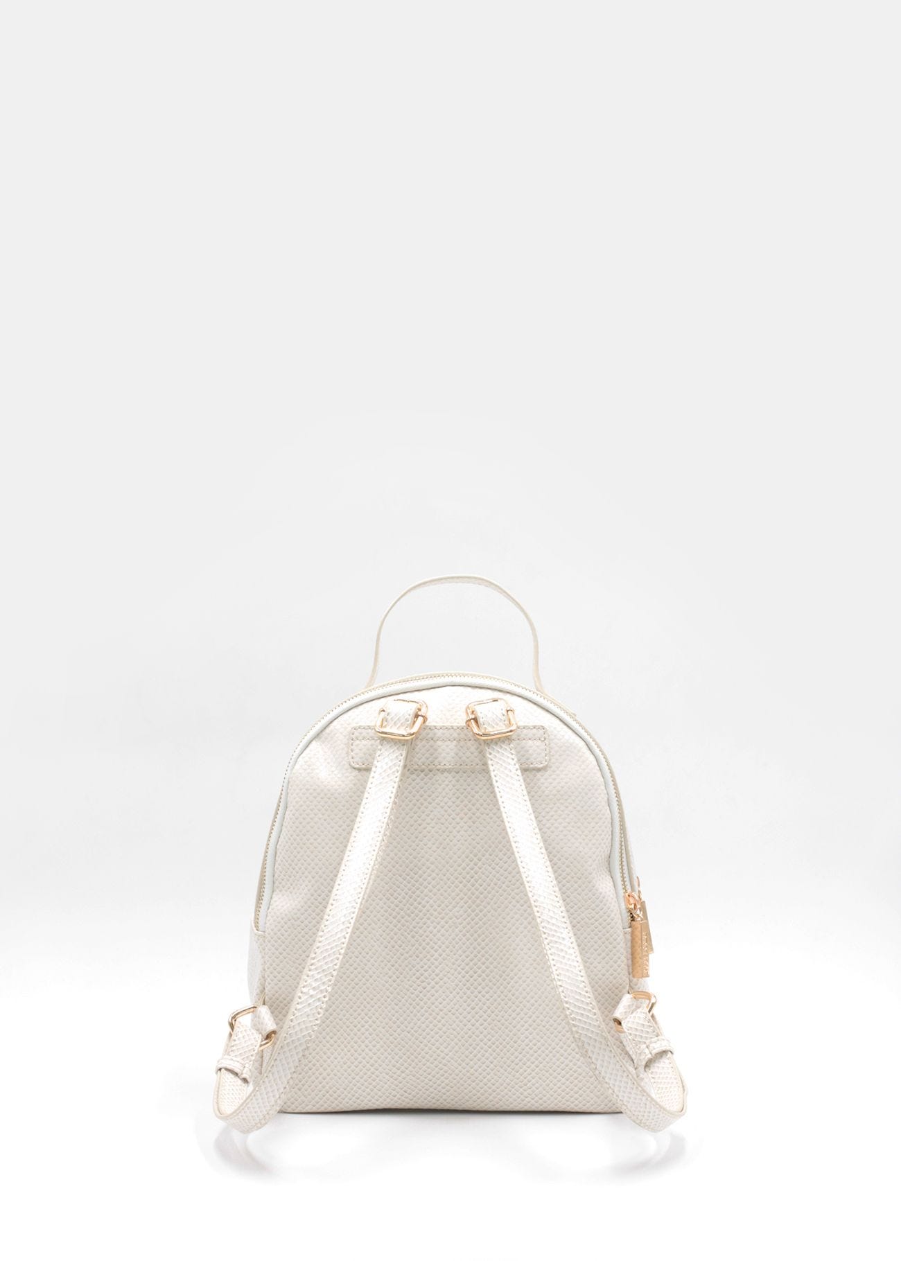 Eco-leather rucksack with python pattern