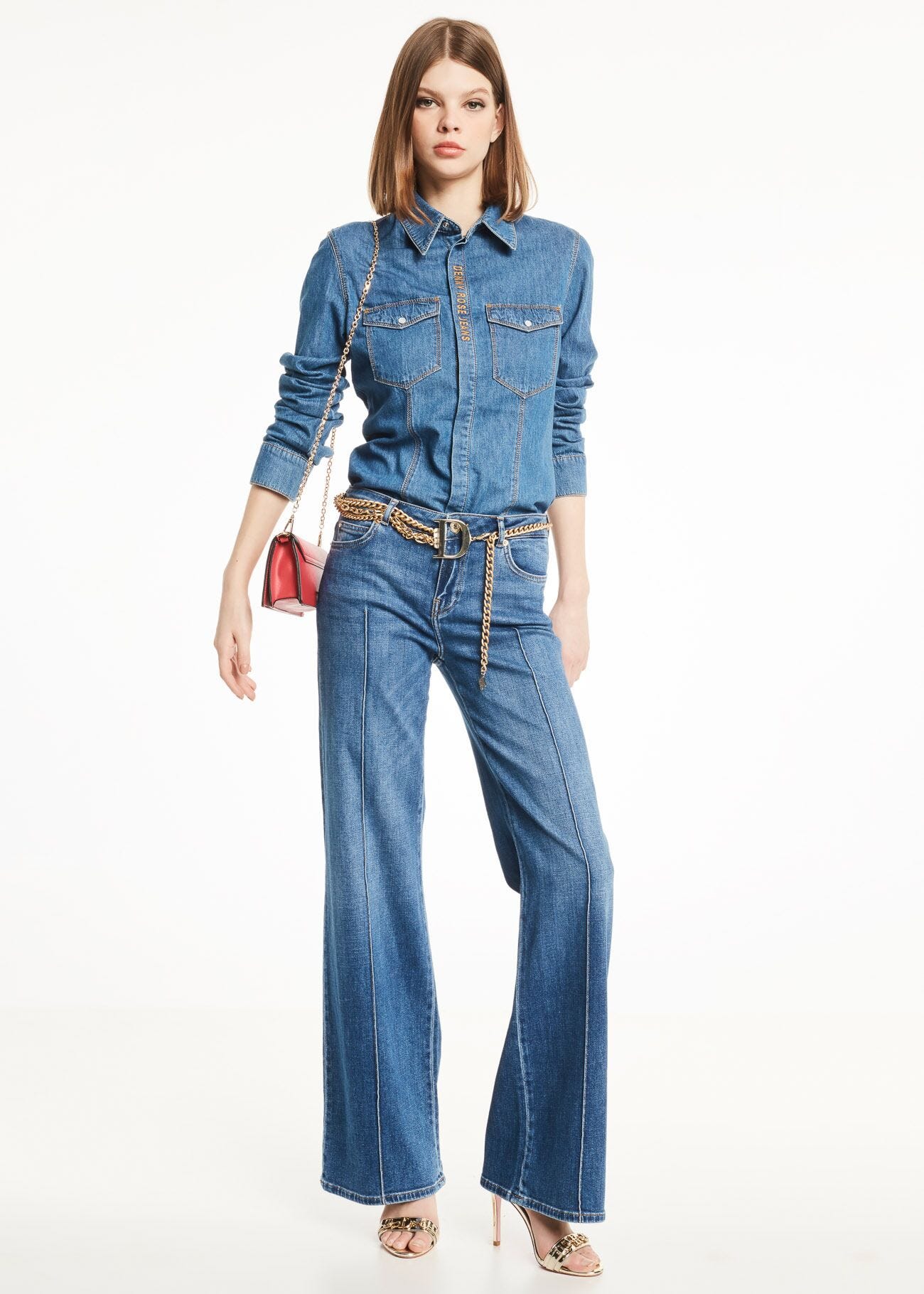 Jeans flaire in denim