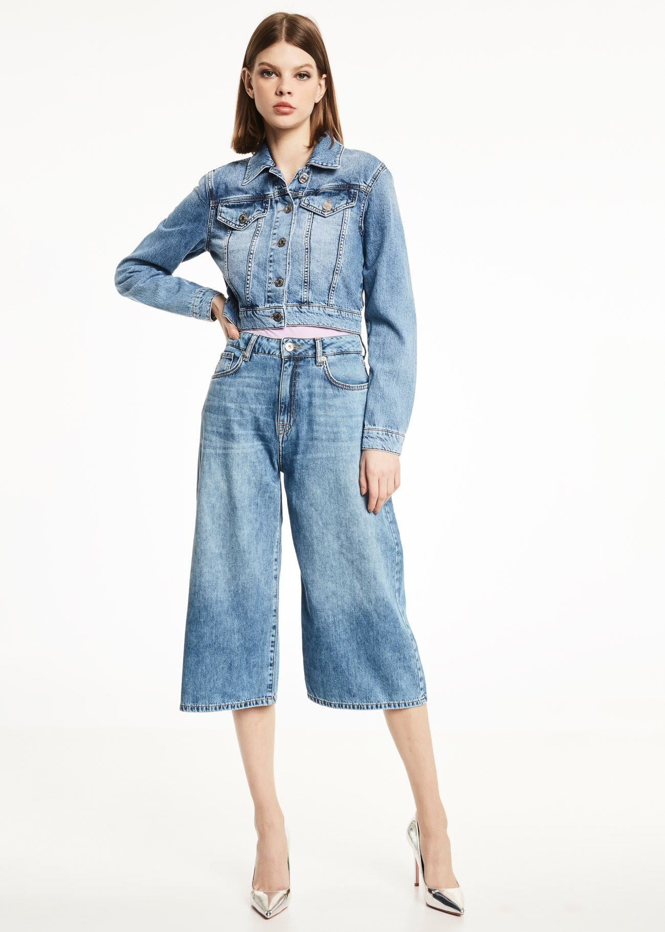 Giubbotto in denim di cotone