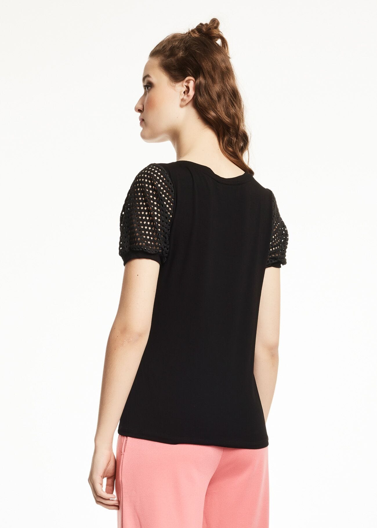 T-shirt in viscosa stretch