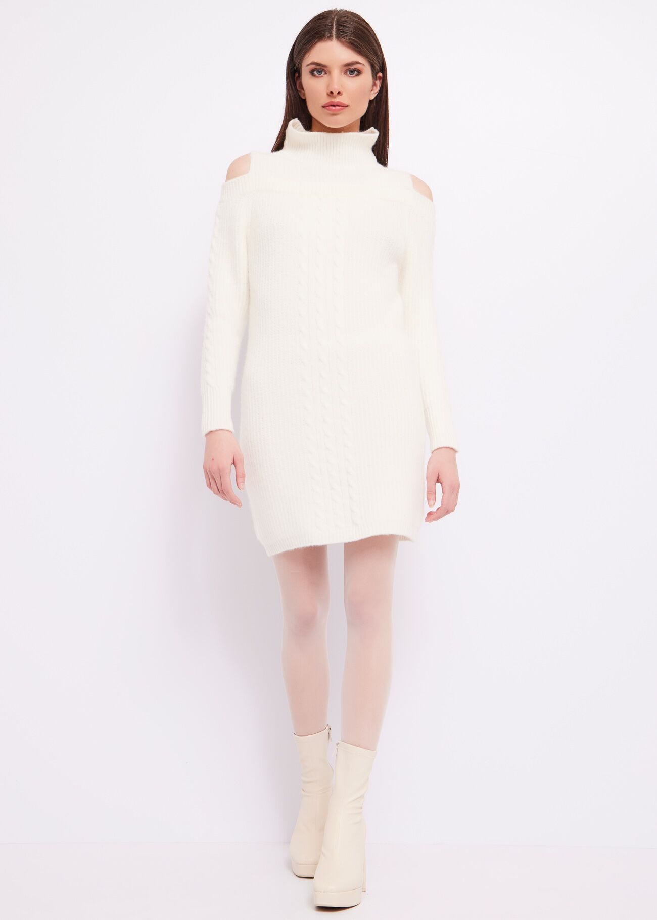 Wool-blend dress