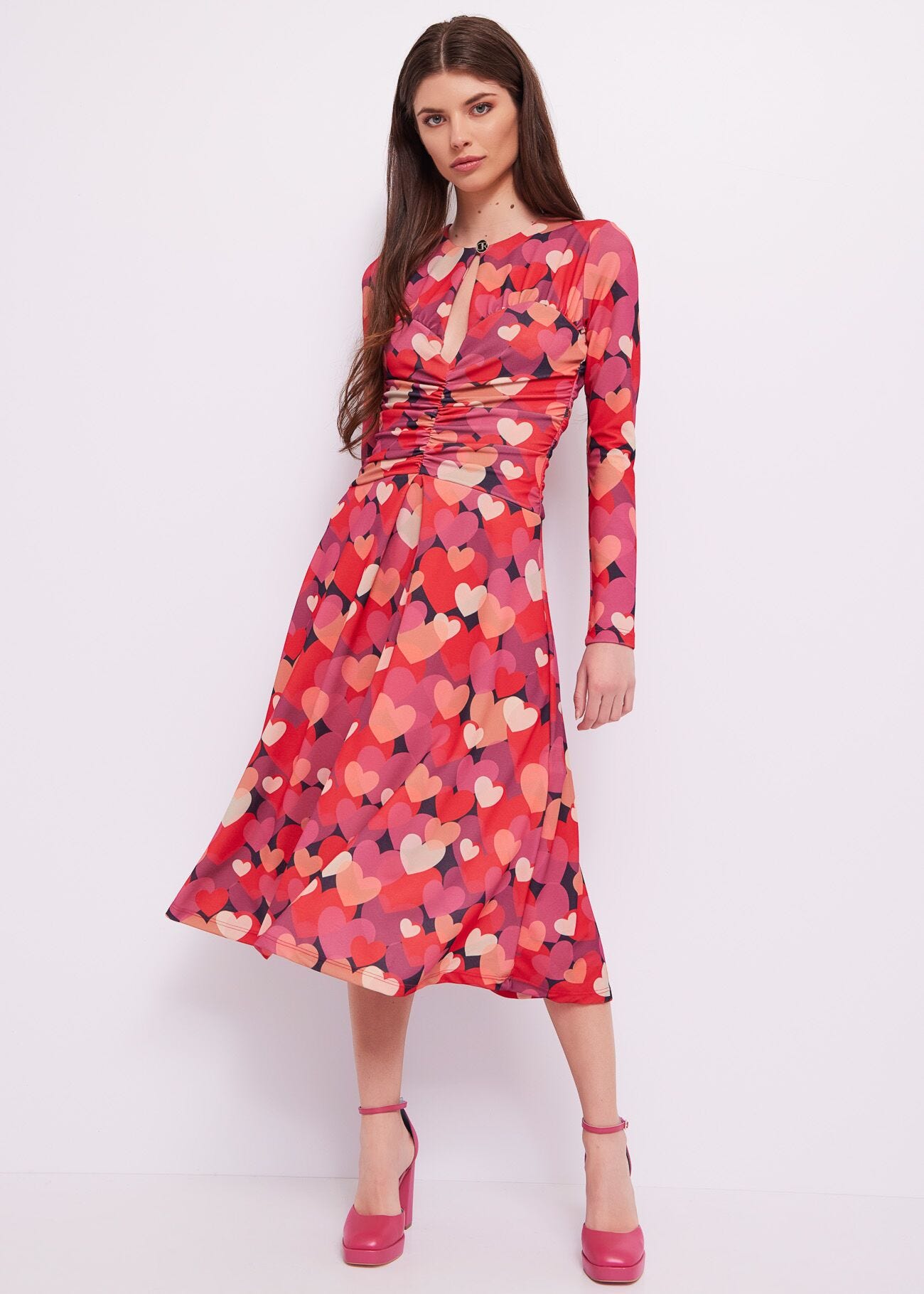 Long dress with hearts