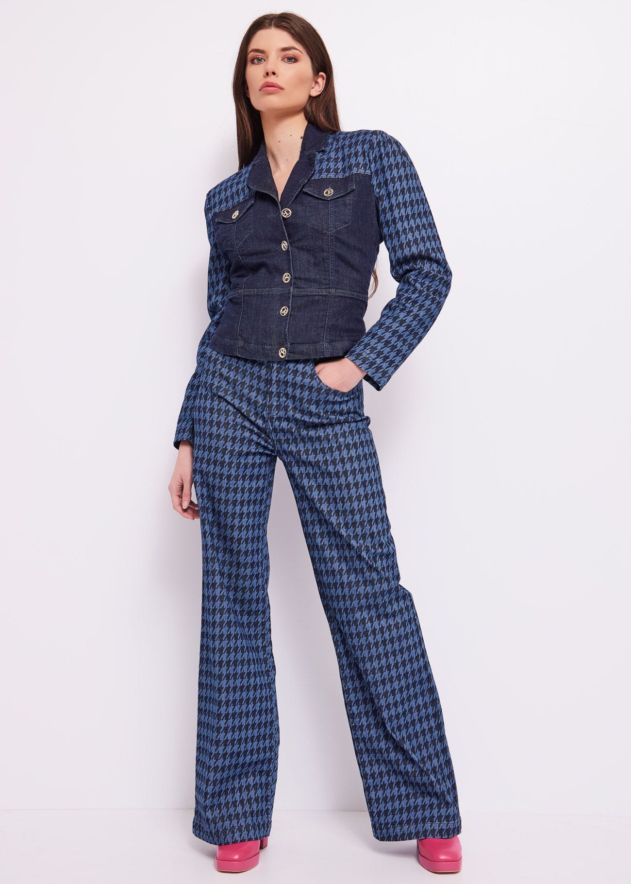 Houndstooth jeans