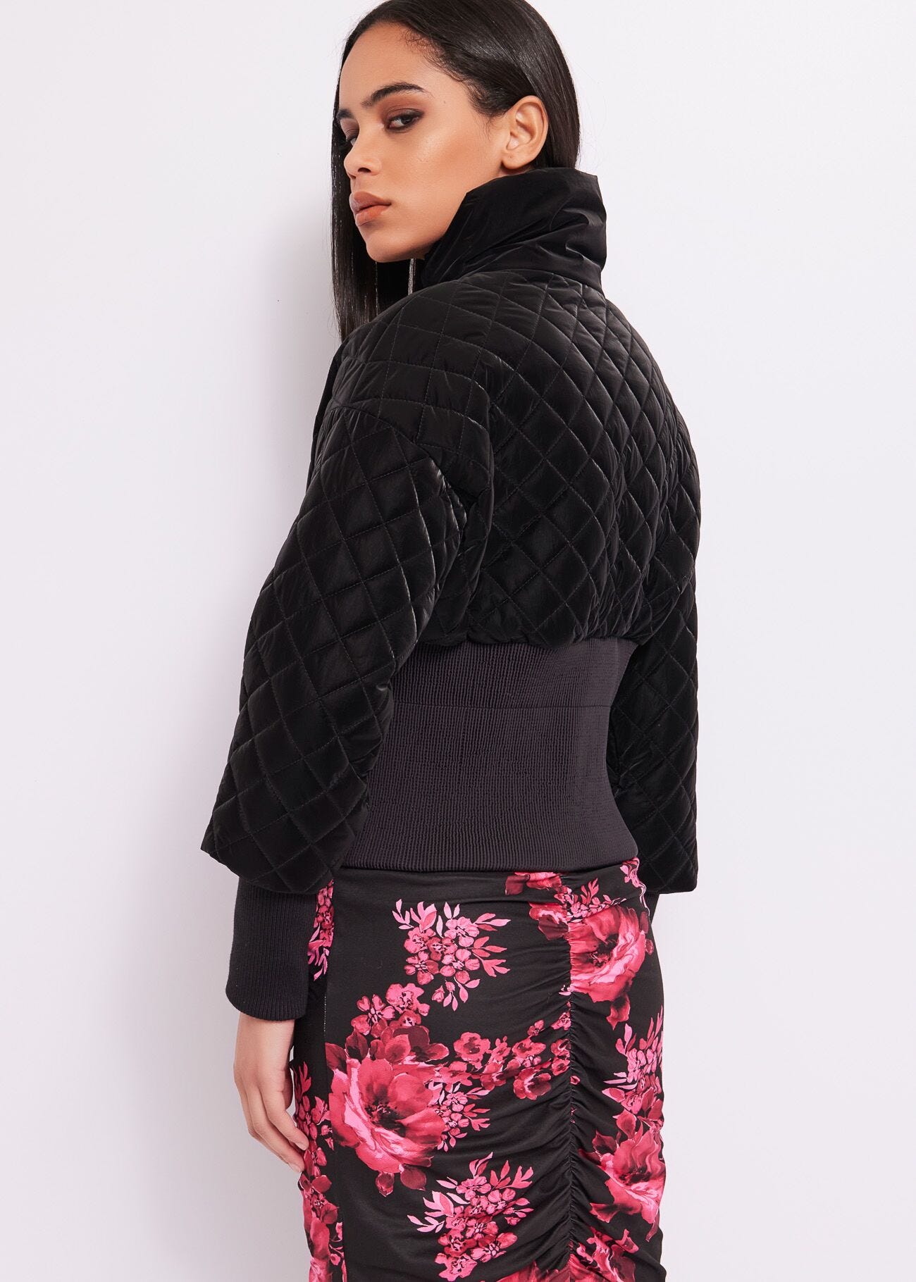 Quilted down jacket