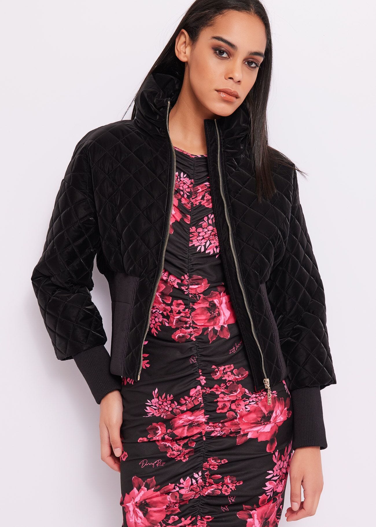 Quilted down jacket