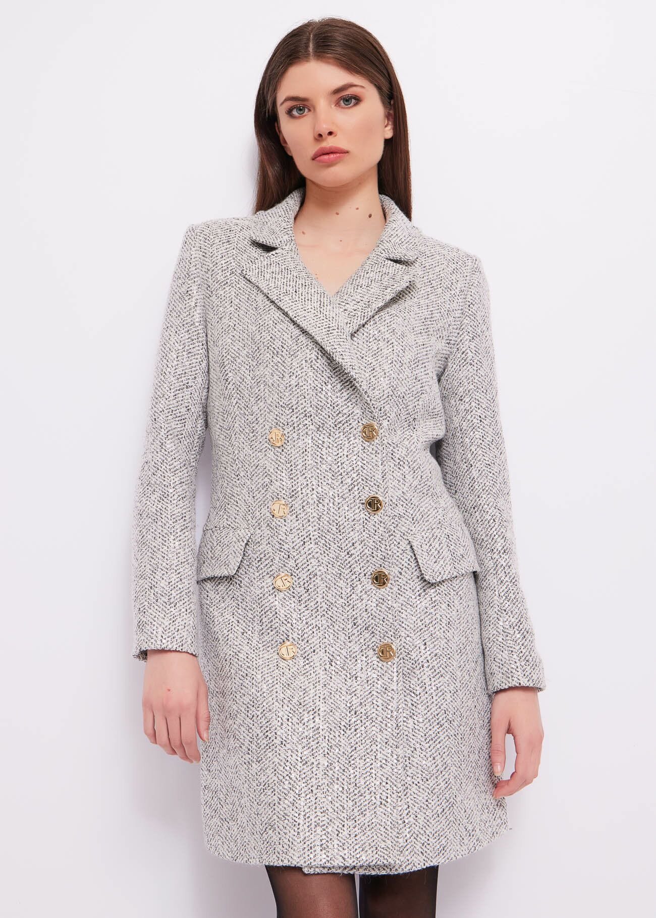 Coat with sequins