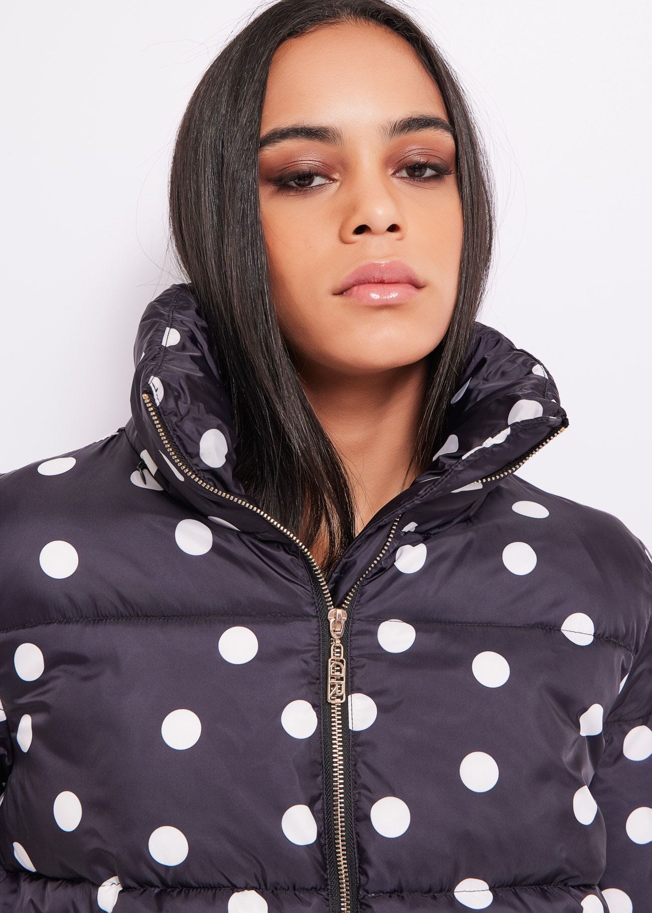 Down jacket with print