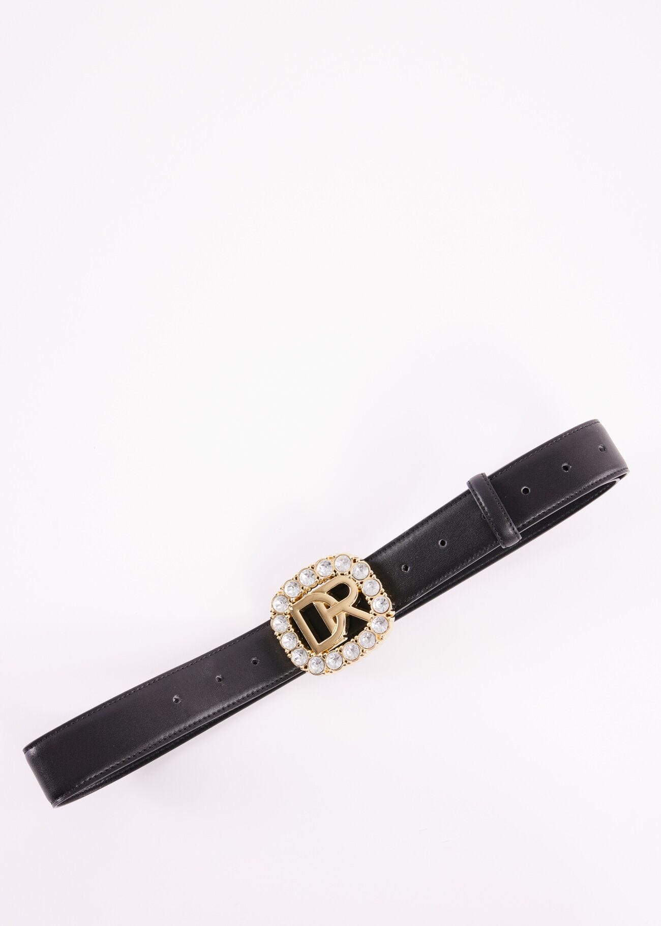 Belt with logo buckle