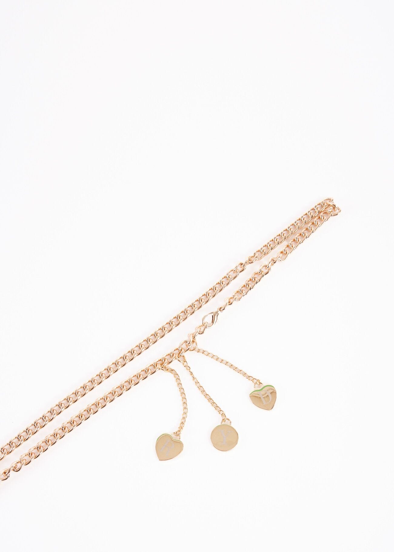 Chain belt with charms