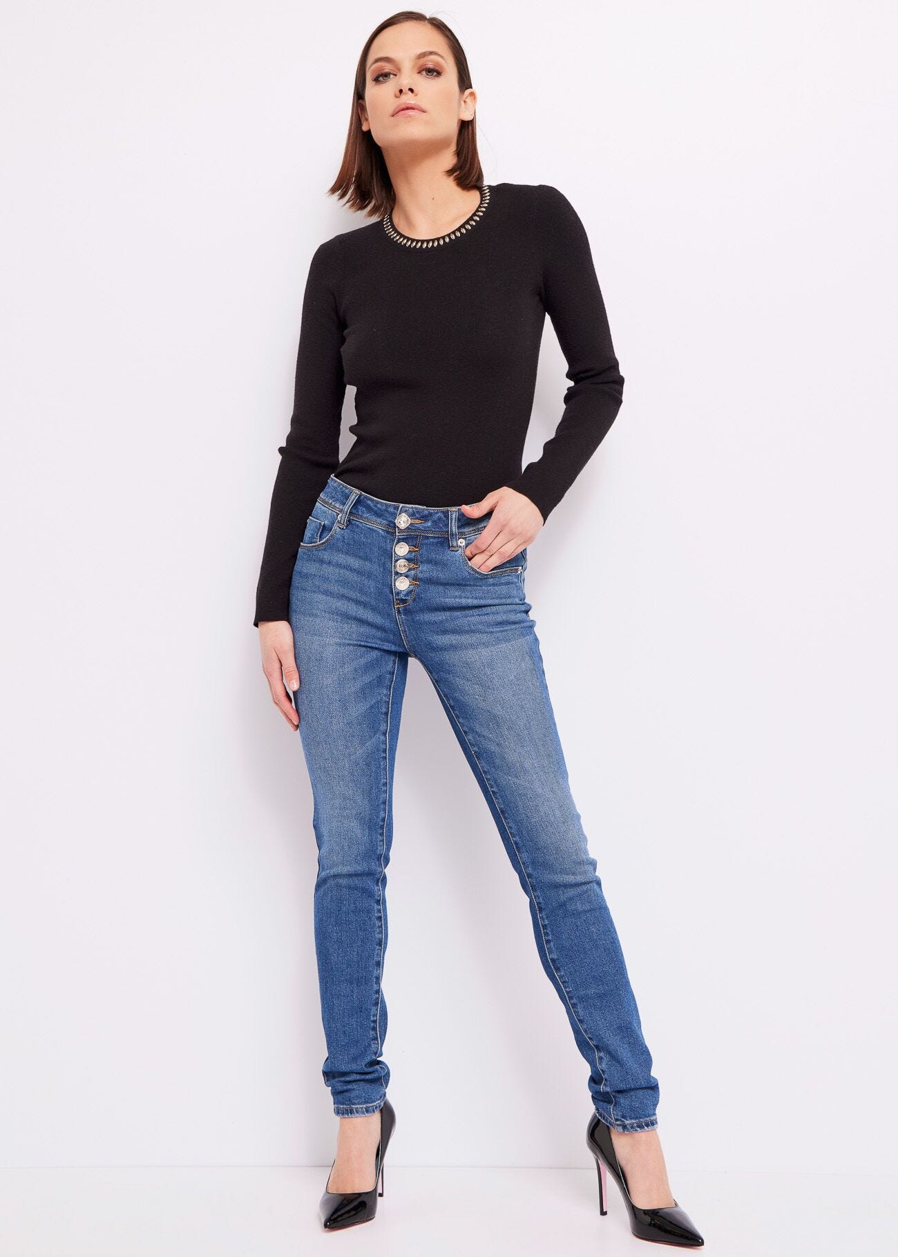 Cropped skinny jeans