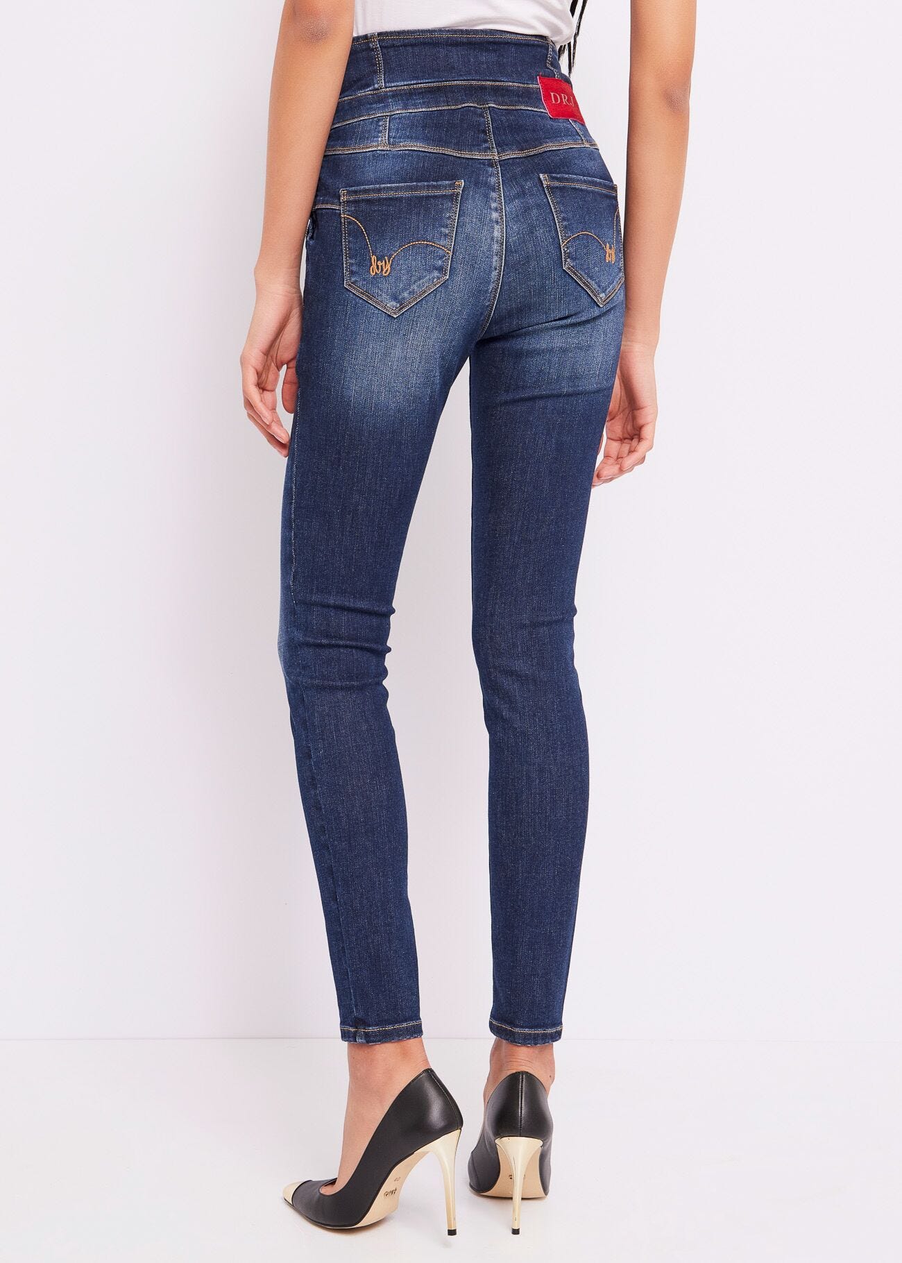 Jeggings con bottoni gioiello