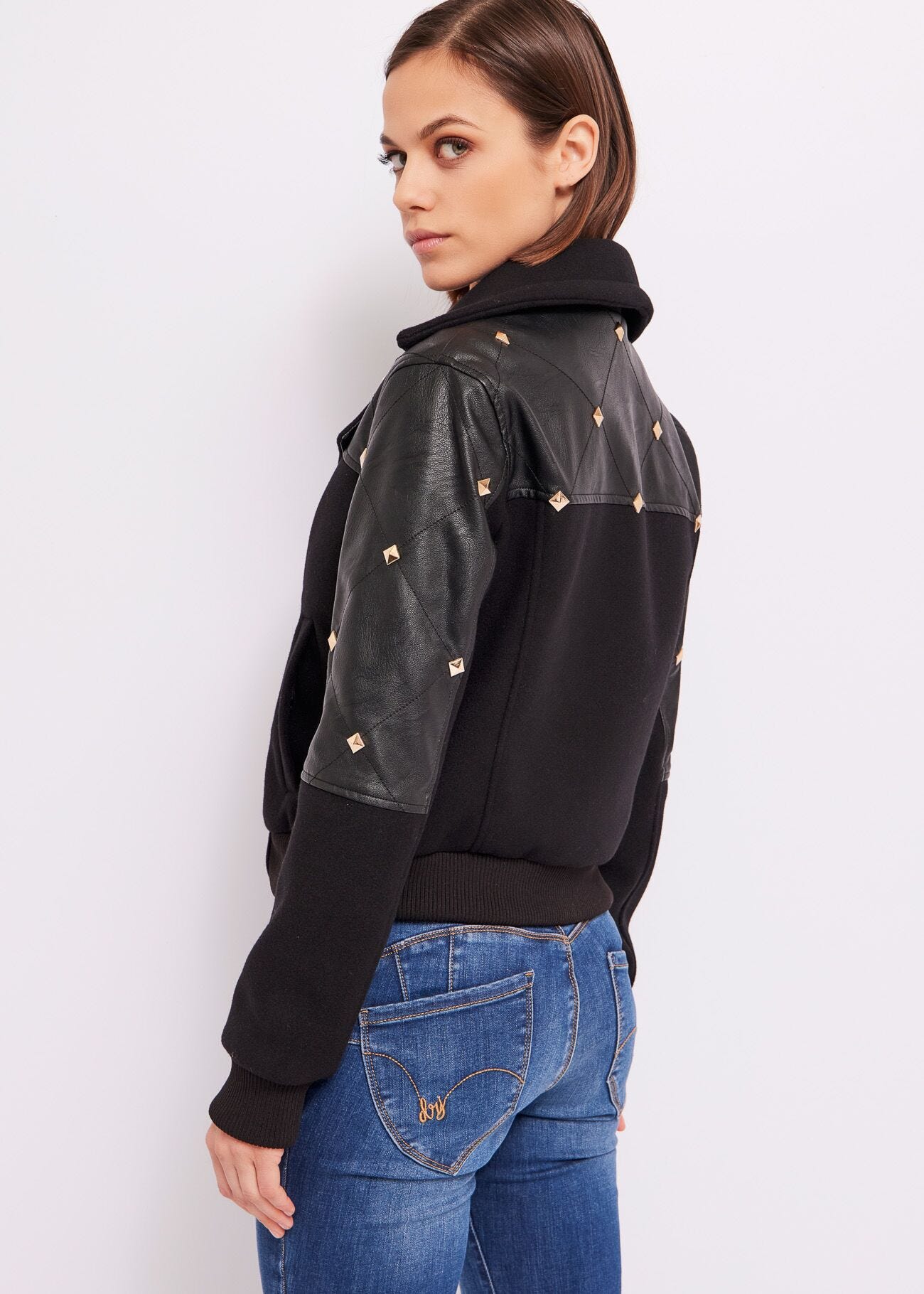 Biker jacket with studs