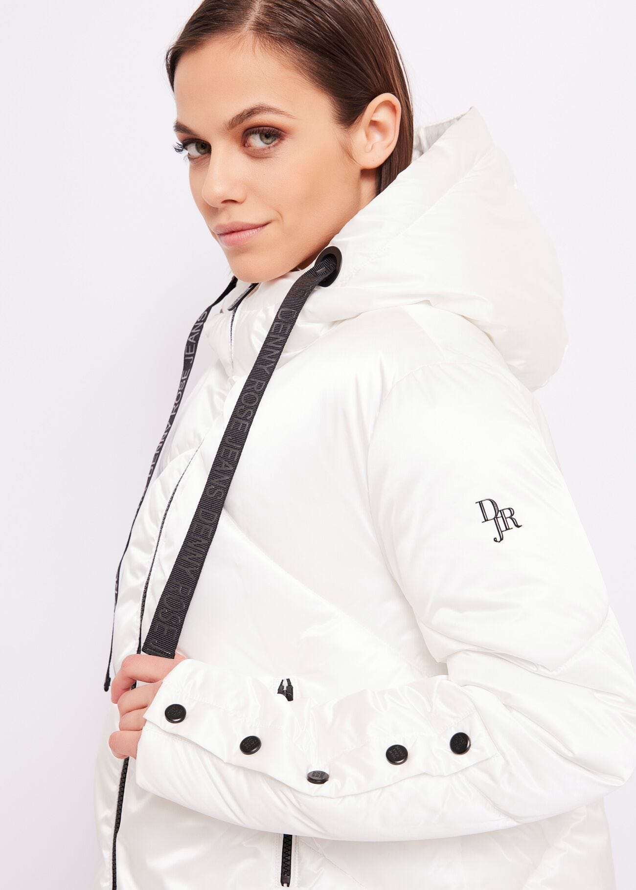 Hooded down jacket