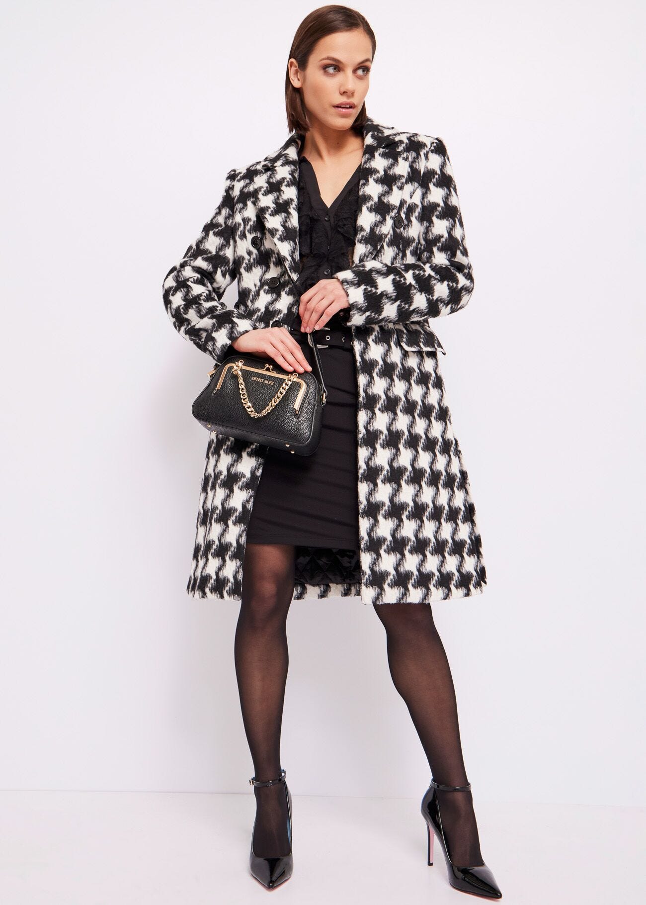 Houndstooth coat