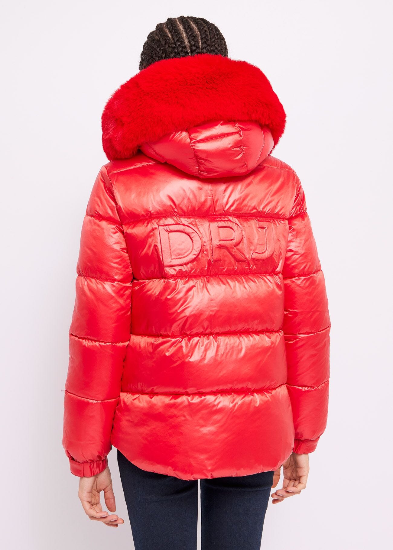 Hooded down jacket