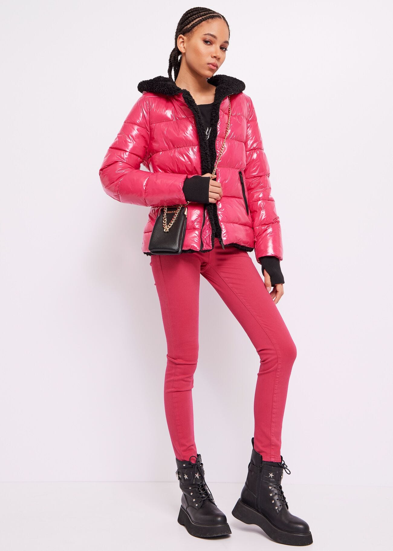 Hooded down jacket