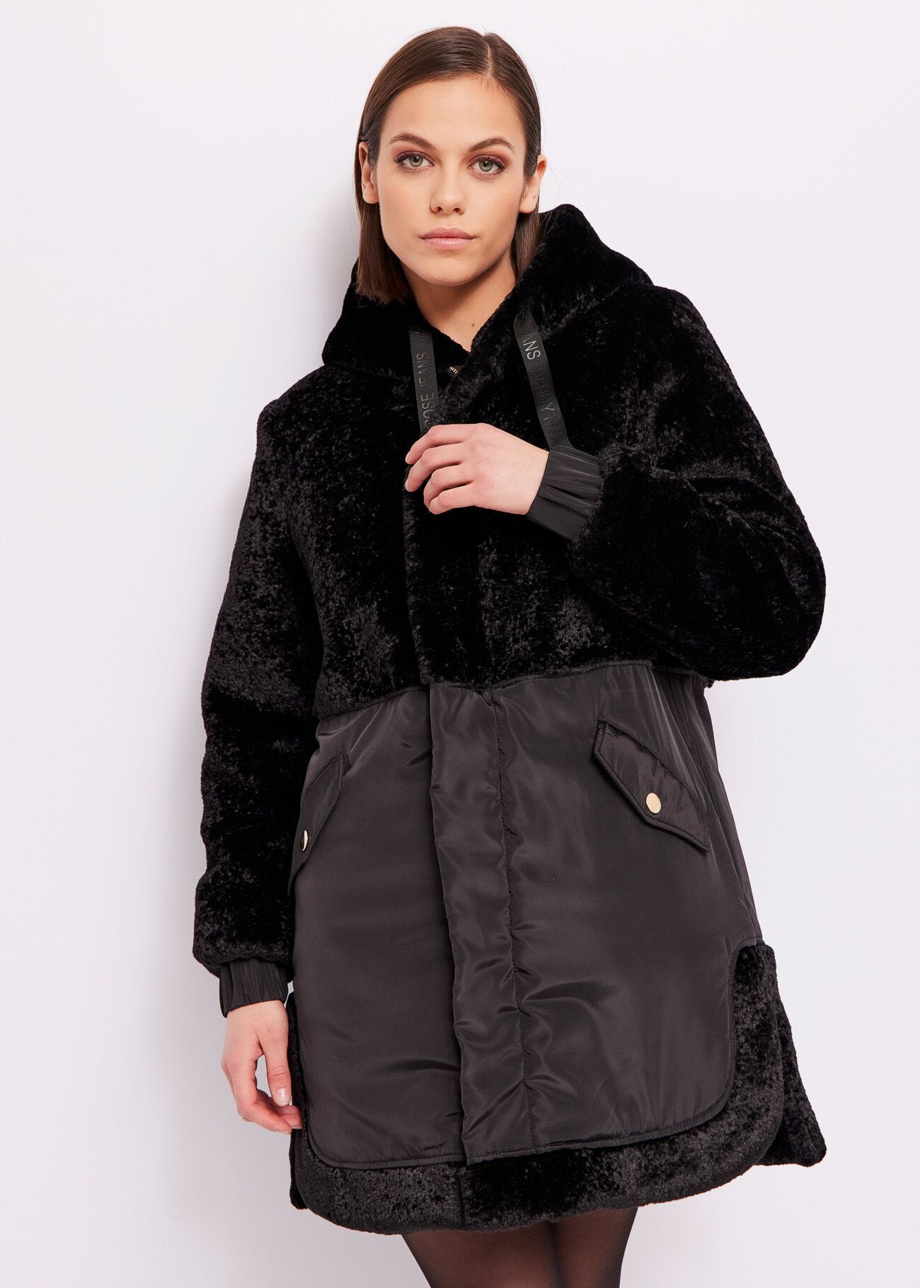 Parka in nylon e teddy