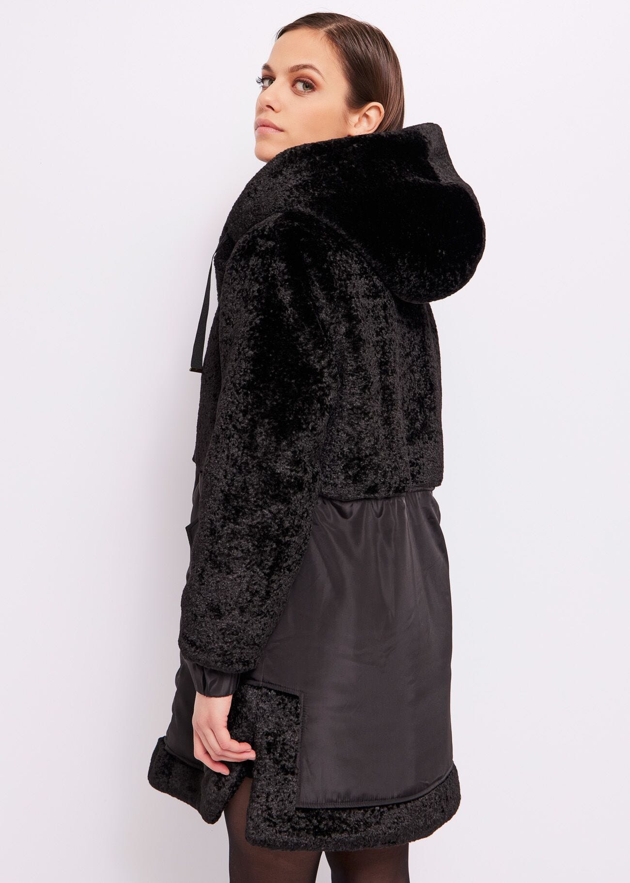 Parka in nylon e teddy