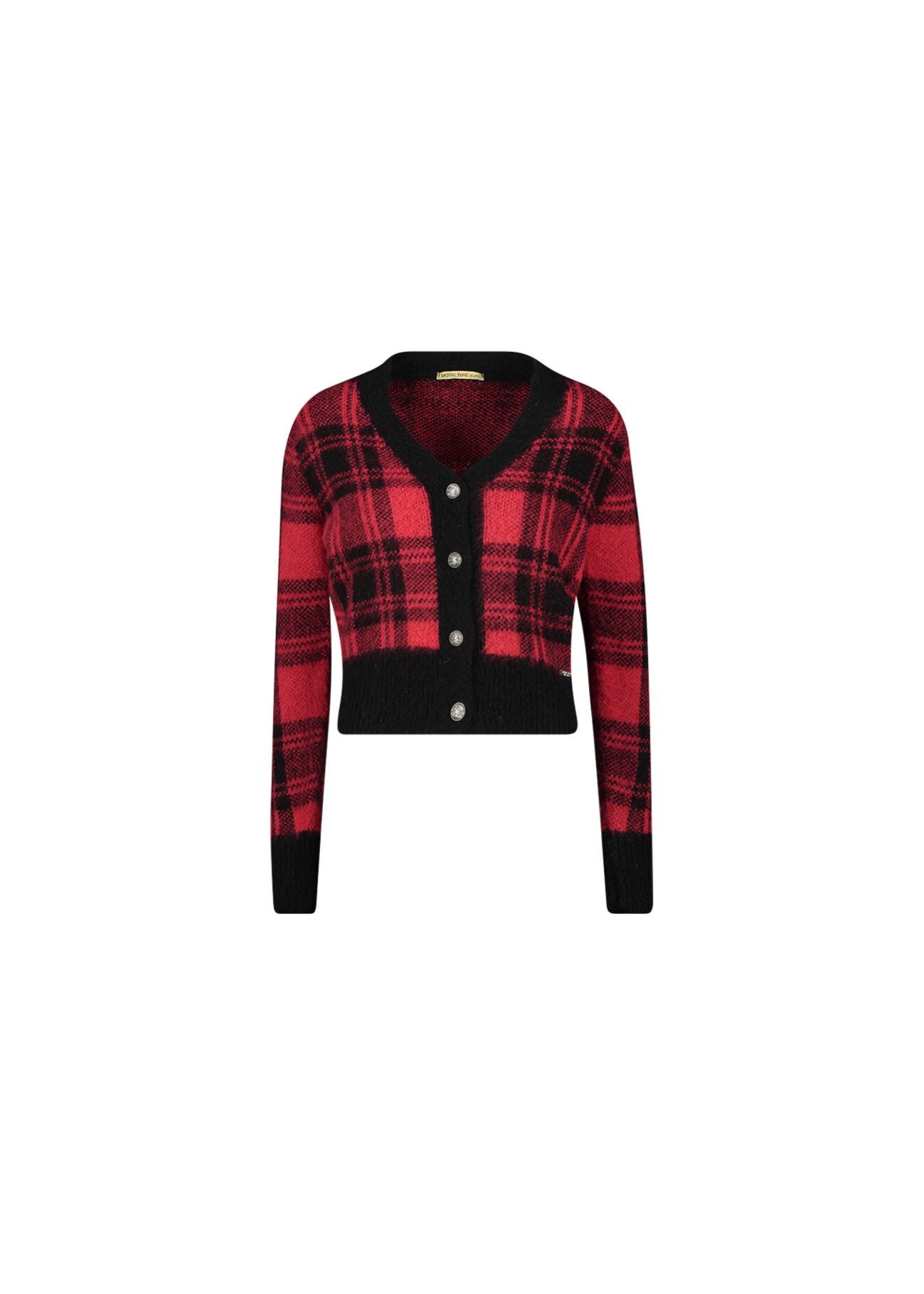Checked cardigan
