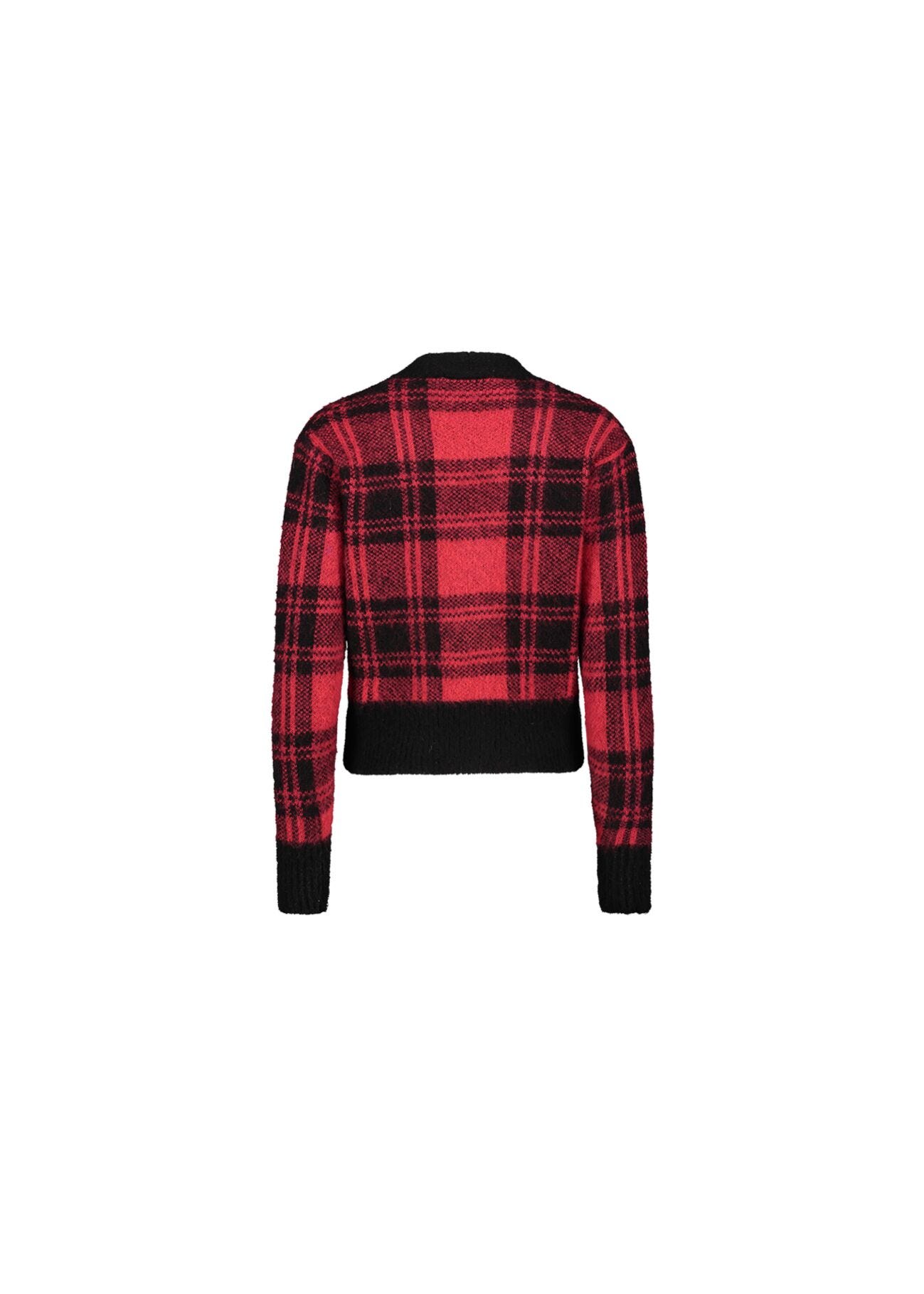 Checked cardigan