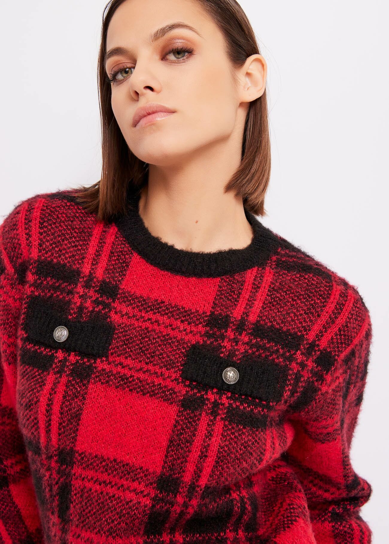 Checked jumper