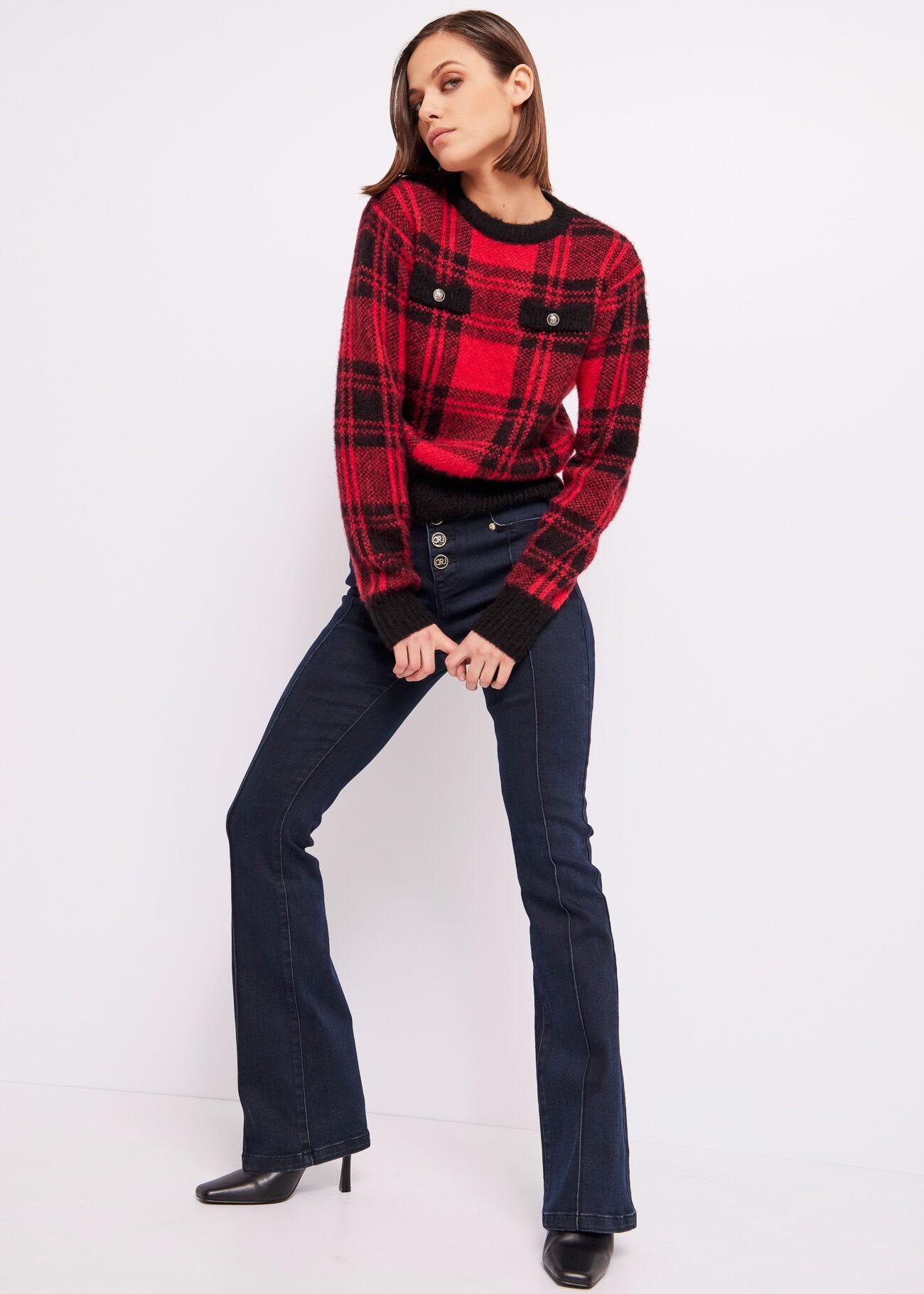 Checked jumper