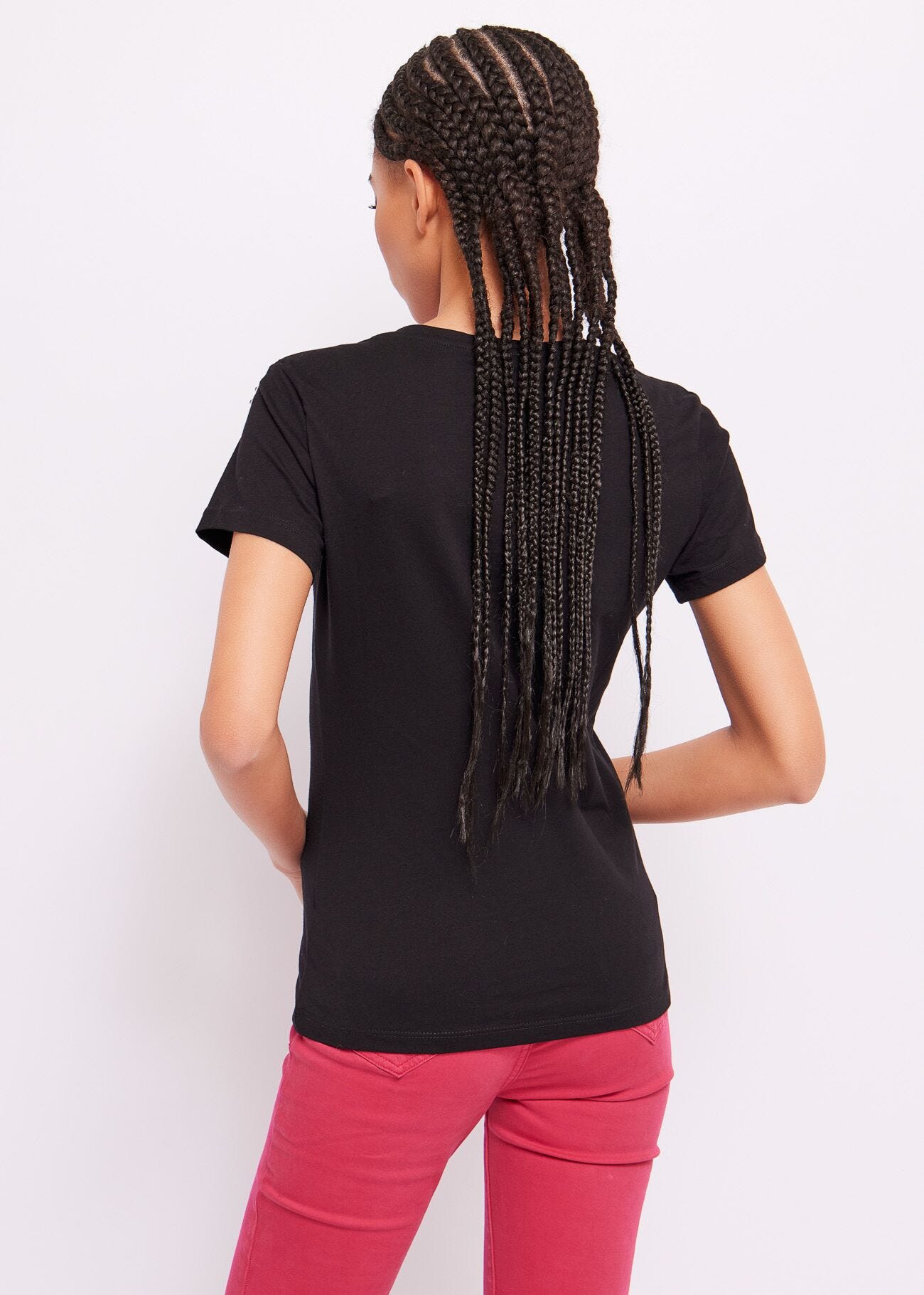 T-shirt with logo and rhinestones