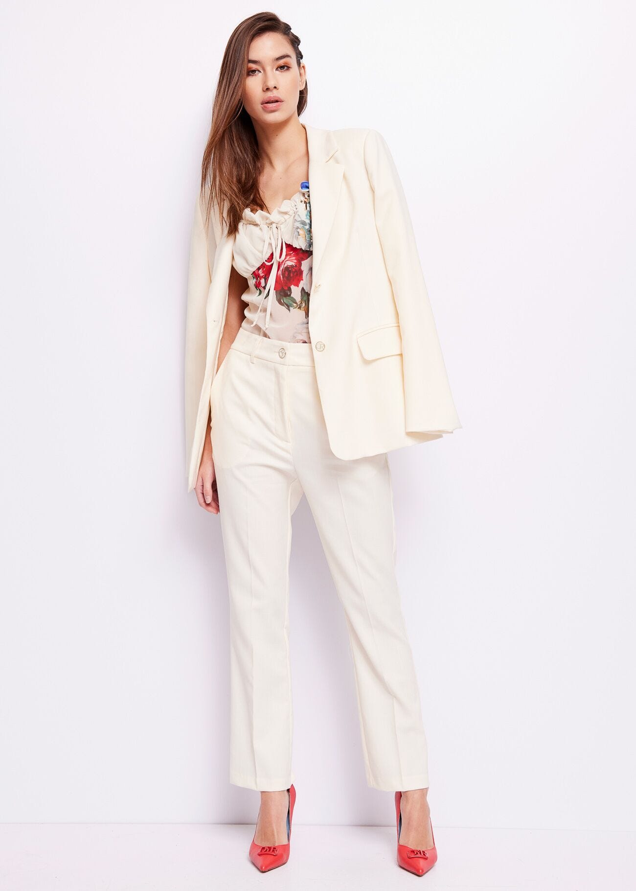 Blusa con stampa floreale