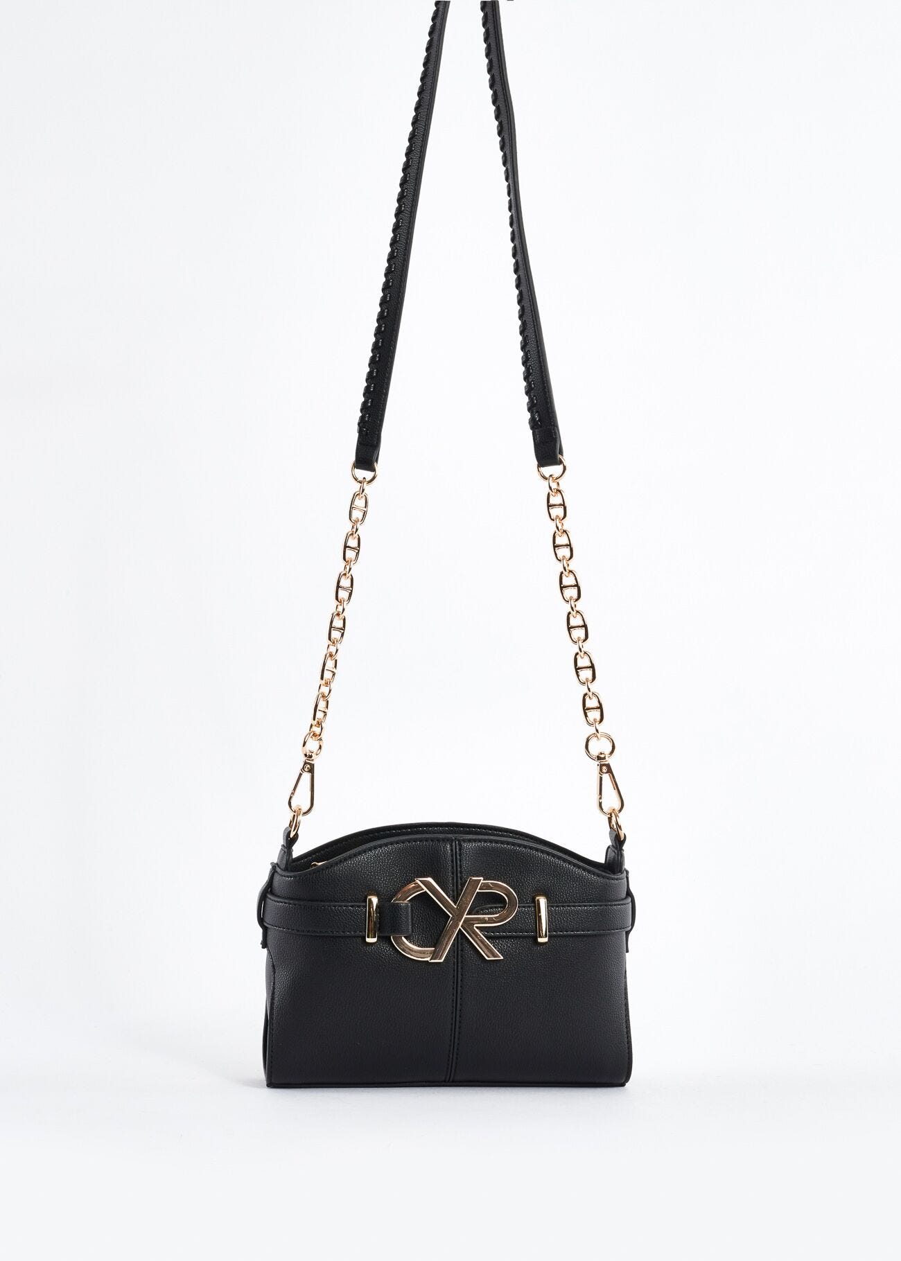 Crossbody in ecopelle con logo