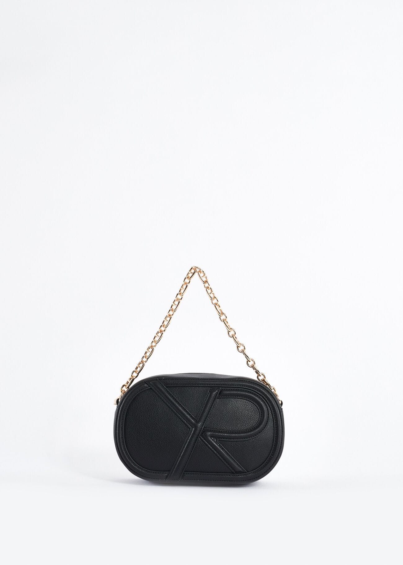 Eco-leather crossbody bag with logo