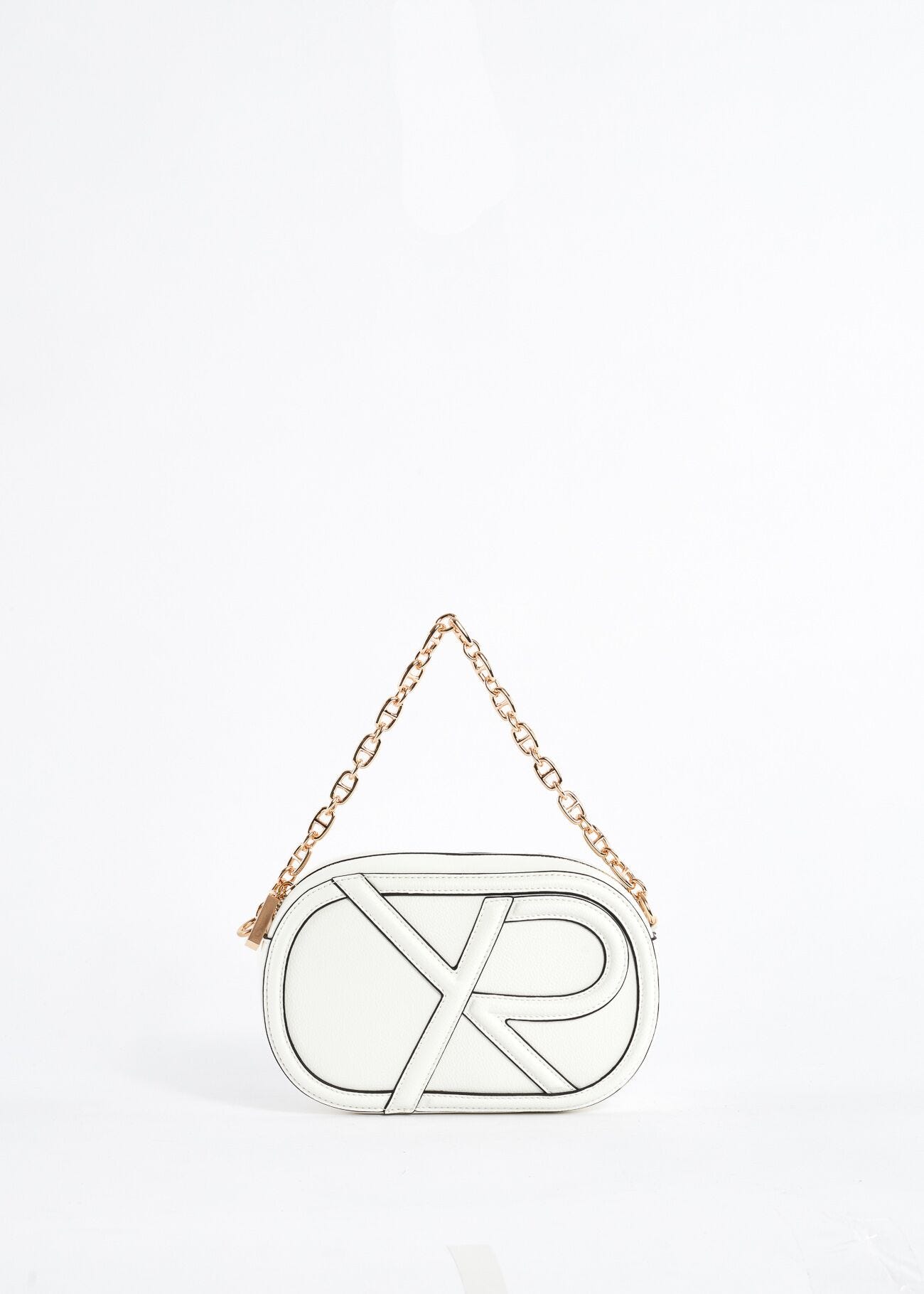 Crossbody in ecopelle con logo