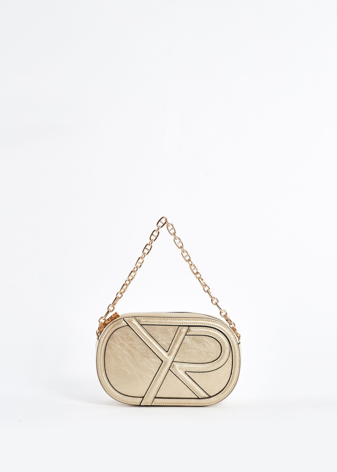 Eco-leather crossbody bag with logo