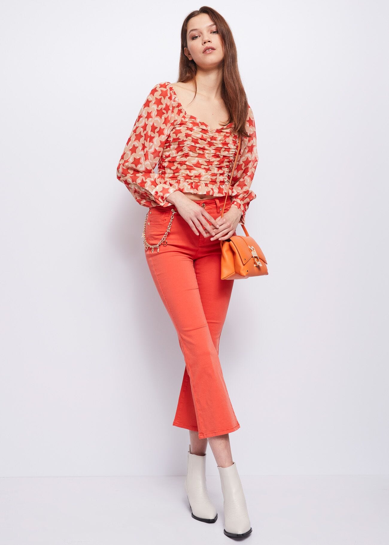 Jeans flaire cropped