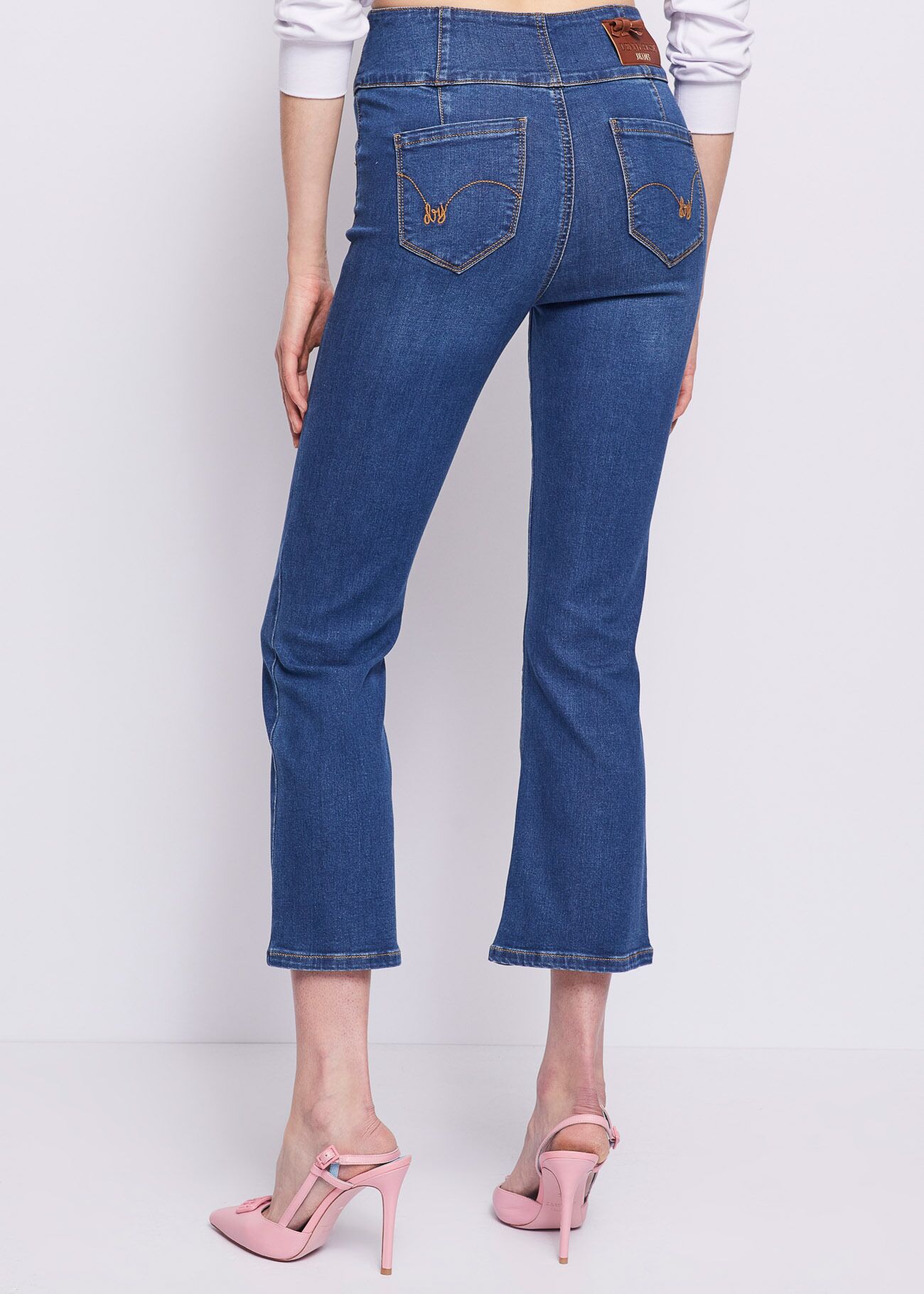 Cropped flared jeans