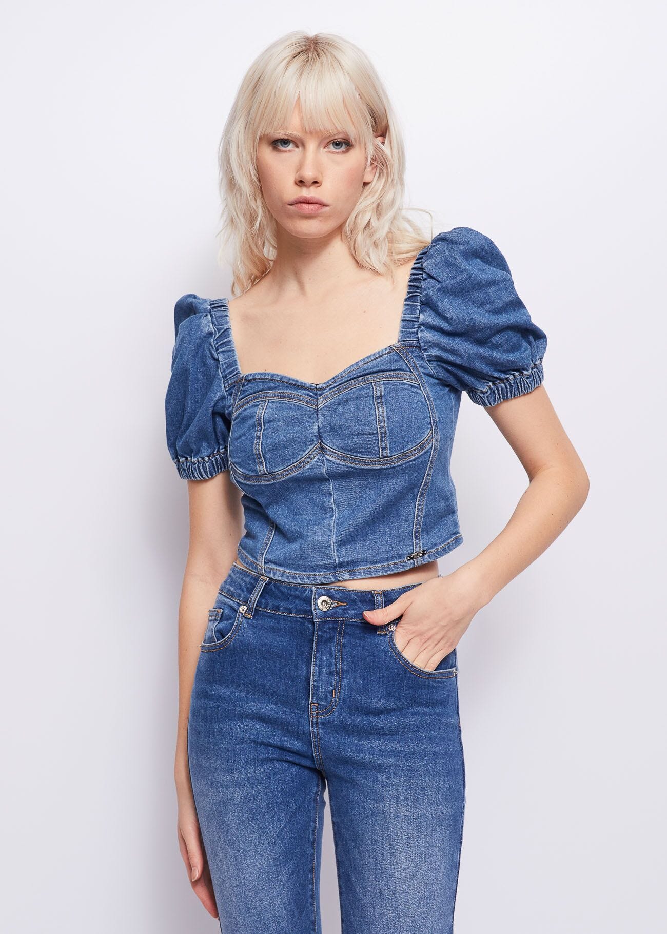 Denim top