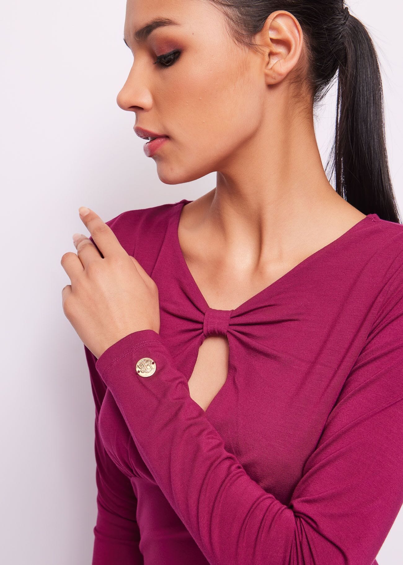 Vestito fucsia in jersey