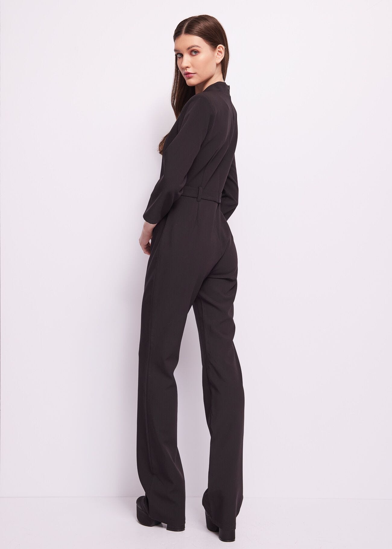 Black belted jumpsuit