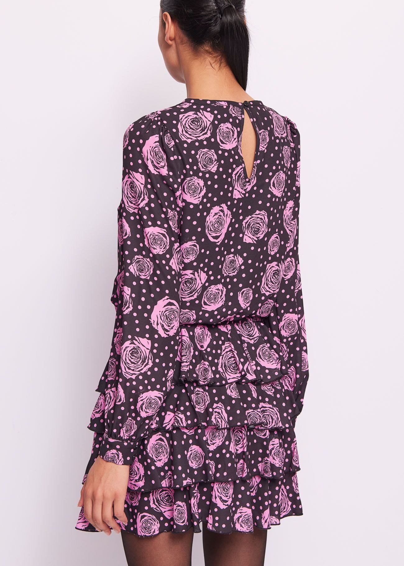 Mini abito in georgette stampata