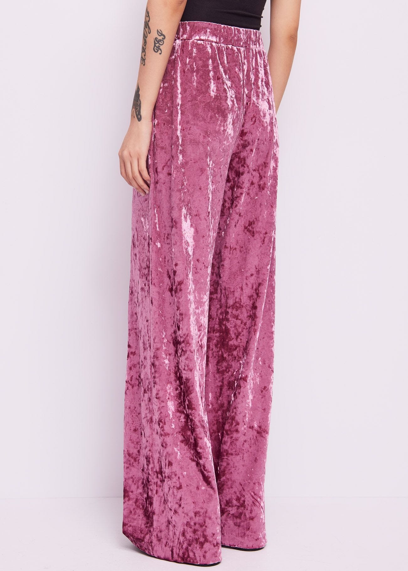 Pink chenille trousers